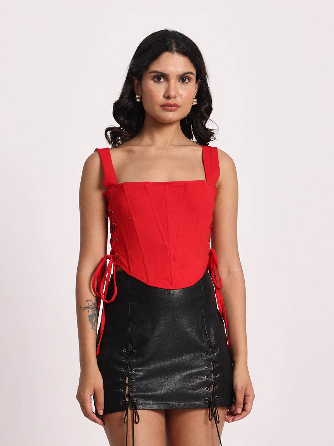 The "Lace-Up Luxe" Corset & Skirt