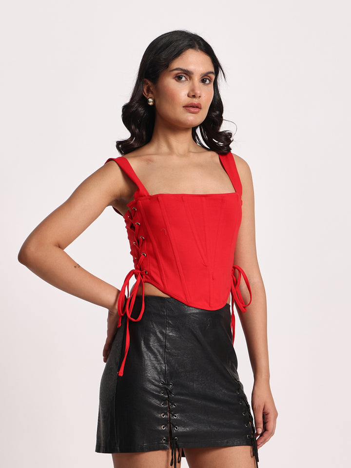 The "Lace-Up Luxe" Corset & Skirt