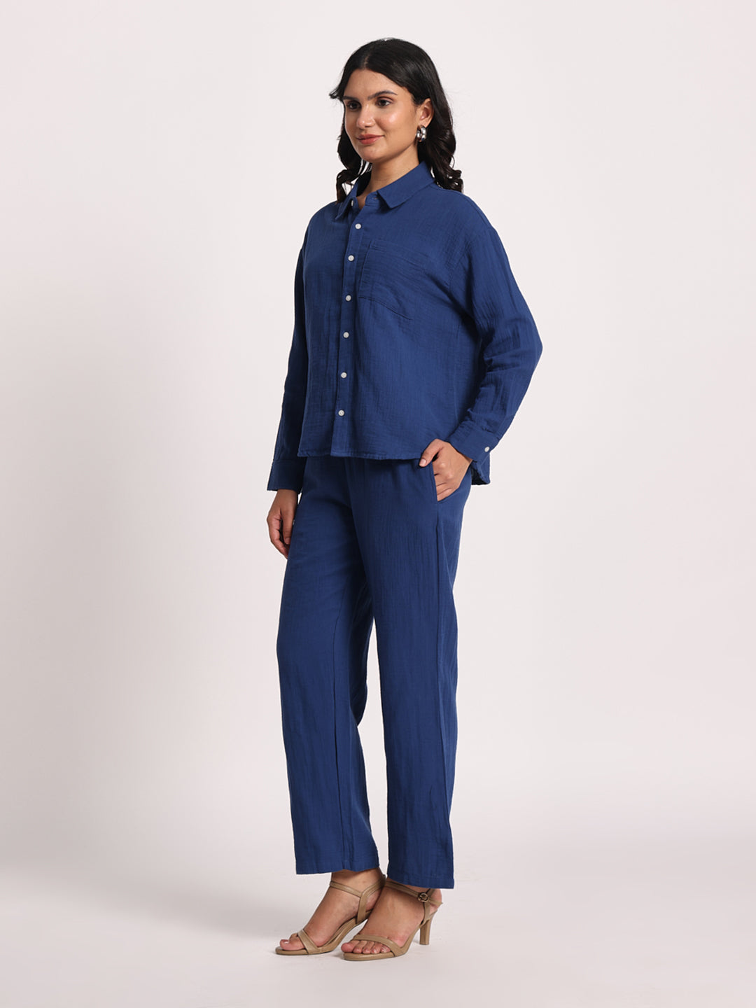 The "Effortless Indigo" Co-ord Set