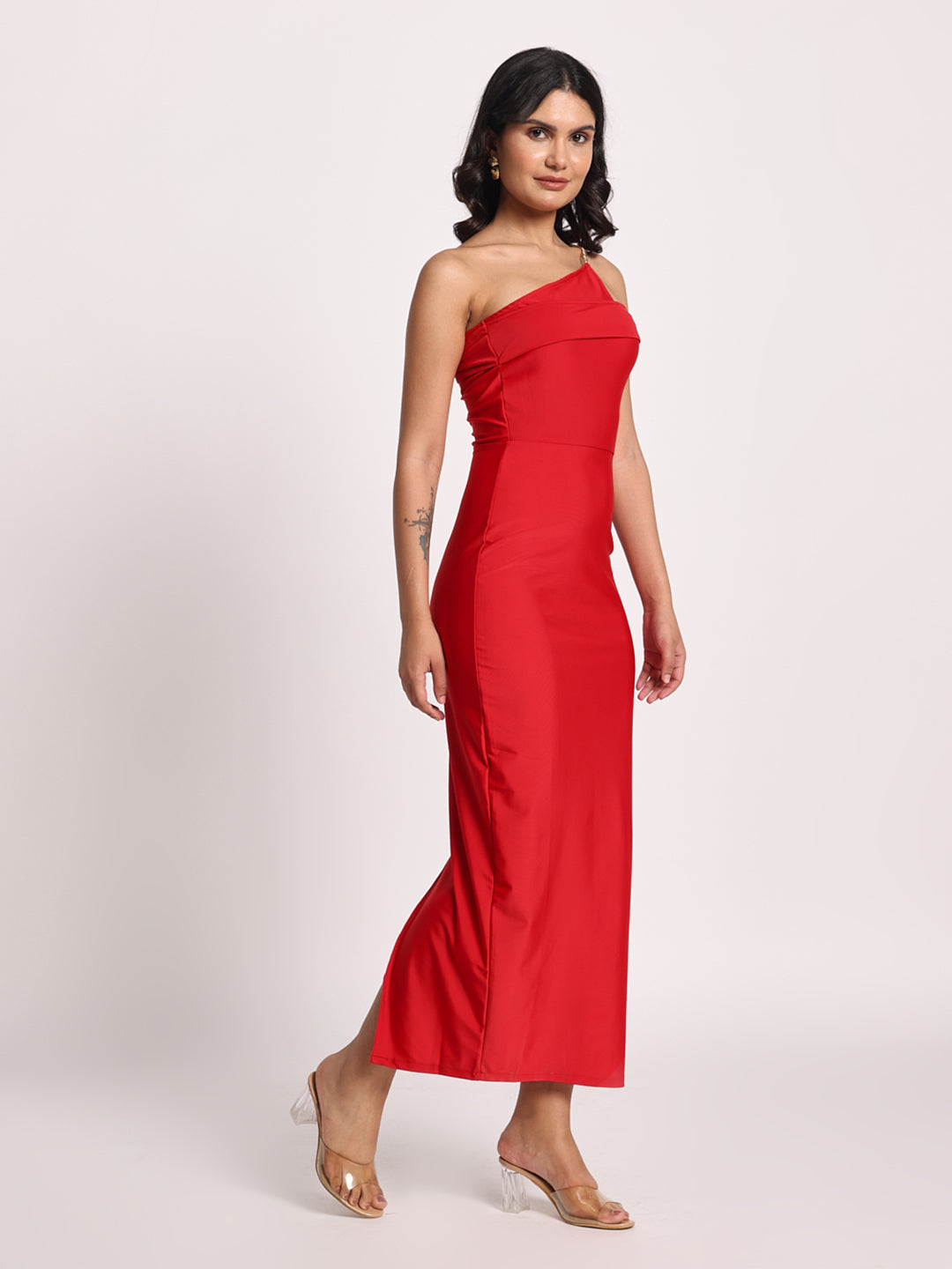 Scarlet Siren One-Shoulder Bodycon Dress